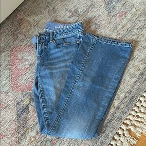 GAP Blue Straight Leg Jeans with Subtle Fading